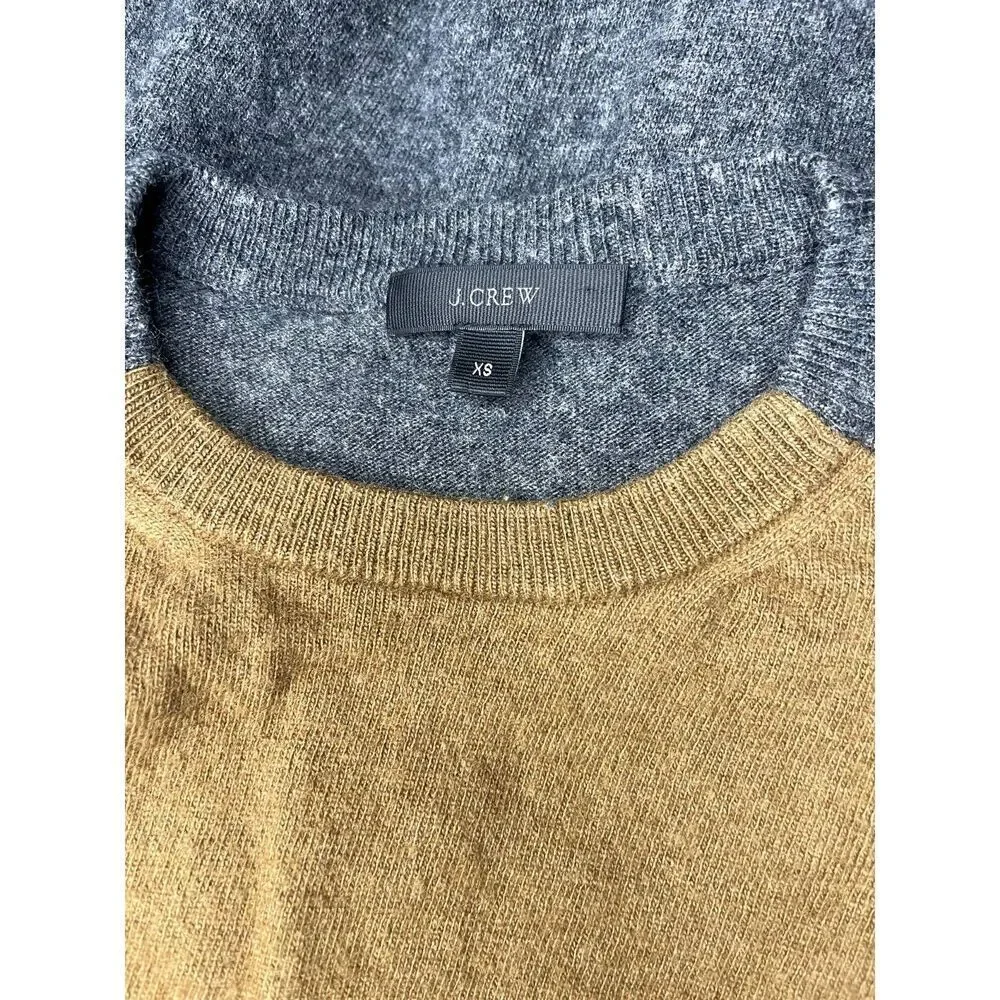 J.Crew Cozycore, Heritage Wool Blend Color Block Tunic Sweater Sz: XS